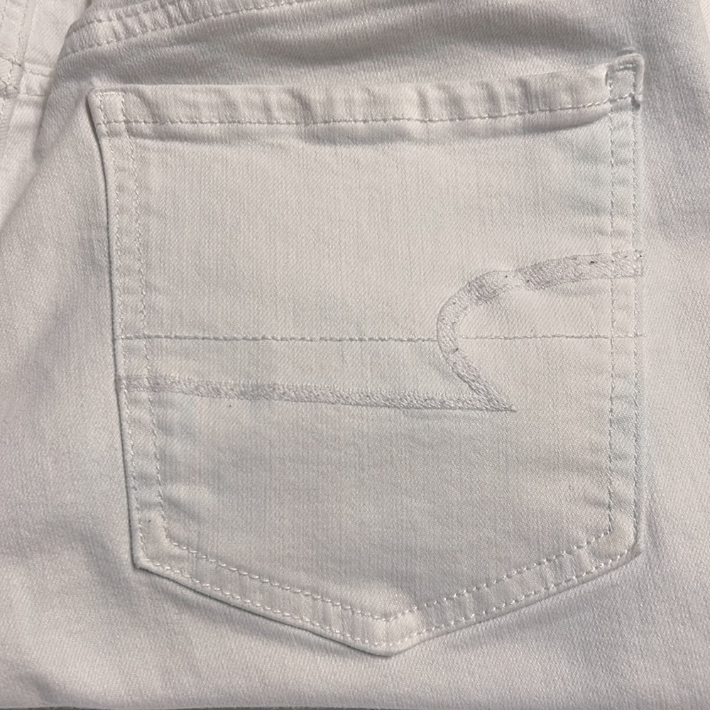 American Eagle White Flare Jeans 12L Super Stretch Mid Rise Denim AE Long
A - Picture 9 of 17